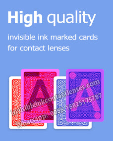 high quality invisible ink marked deck of cards for contact lenses