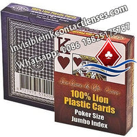 Lion 100% Plastic Poker Jumbo Juice Marked Cards